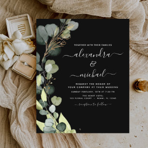 Budget Eucalyptus Faire-part de mariage de verdure