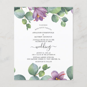 Budget Eucalyptus Faire-part de mariage de verdure