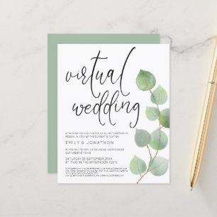 Budget Eucalyptus Faire-part de mariage virtuel