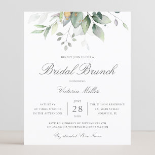 Budget Eucalyptus Feuille Bridal Brunch