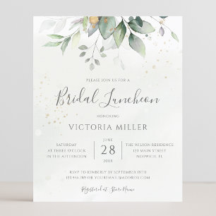 Budget Eucalyptus Feuille Invitations de déjeuner 