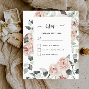 Budget Eucalyptus Floral Greenery Wedding RSVP