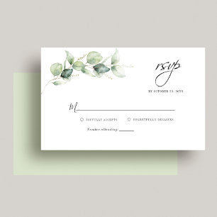 Budget Eucalyptus Foliage Mariage Carte RSVP