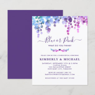 Budget Eucalyptus Genre Révéler Violet bleu rose