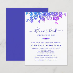 Budget Eucalyptus Genre Révéler Violet bleu rose