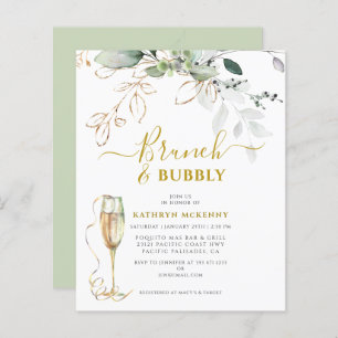 Budget Eucalyptus Gold Calligraphy Fête des mariée