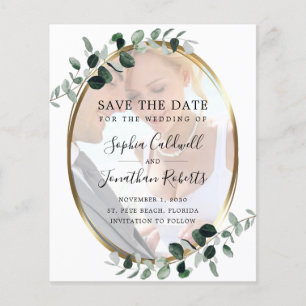 Budget Eucalyptus Gold Photo Wedding Enregistrer l