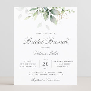 Budget Eucalyptus Green Bridal Brunch