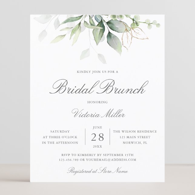 Budget Eucalyptus Green Bridal Brunch (Créateur téléchargé)