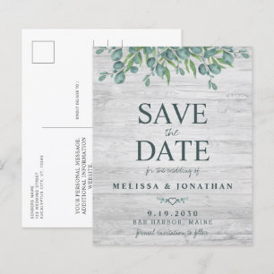 Budget Eucalyptus Green Enregistrer La Date Carte 