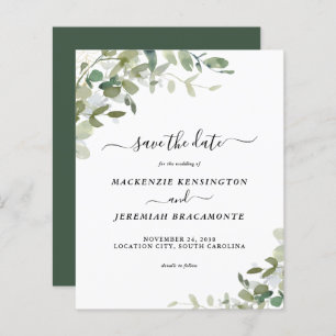Budget Eucalyptus Green Wedding Enregistrer la dat