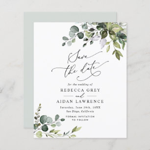Budget Eucalyptus Green Wedding Enregistrer la dat
