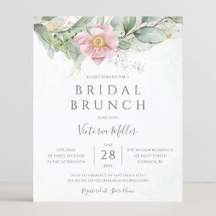 Budget Eucalyptus Greenery Invitation de Brunch nu