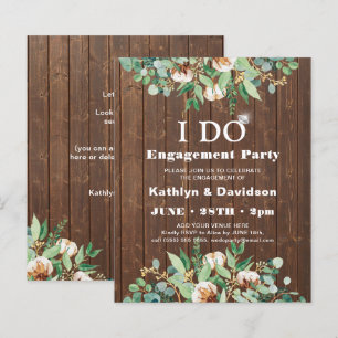 BUDGET Eucalyptus INVITATION DE FÊTE DE FIANÇAILLE