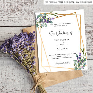 Budget eucalyptus lavender geo faire-part de maria