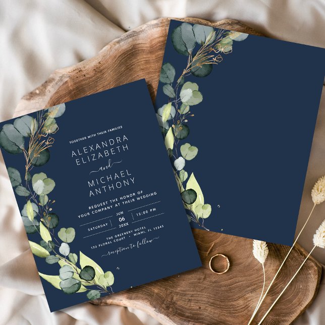 Budget Eucalyptus Mariage bleu de la marine (Créateur téléchargé)