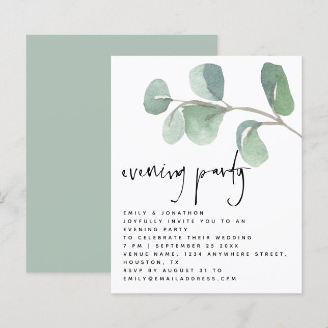 BUDGET Eucalyptus Mariage de soirée (Devant / Derrière)