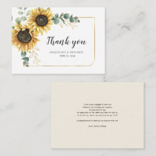 Budget Eucalyptus Mariage de tournesol Carte de re
