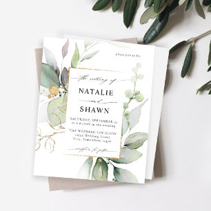 Budget Eucalyptus Mariage de verdure or brillant