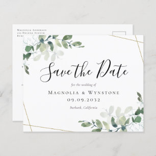 Budget Eucalyptus Mariage Enregistrer La Date Cart