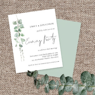 Budget Eucalyptus Mariage Invitation soirée