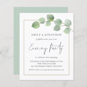 BUDGET Eucalyptus Mariage Soirée Invitation