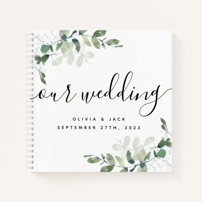 Budget Eucalyptus Notre livre d'hôtes Mariage (Devant)