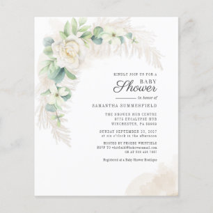 Budget Eucalyptus Pampas Grass Baby shower fille