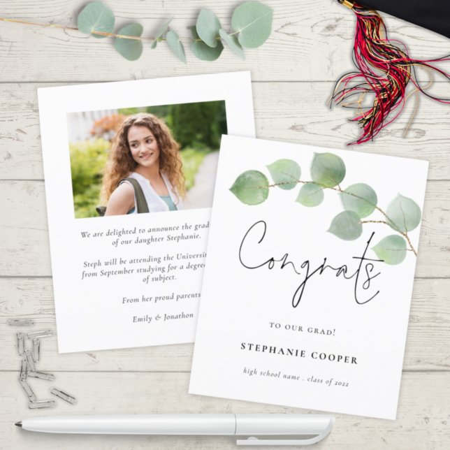 Budget Eucalyptus Photo 2023 Félicitations Graduat (Créateur téléchargé)