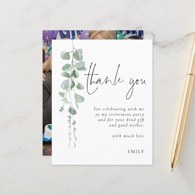 Budget Eucalyptus Photo Retraite Merci du Parti (Devant/Arrière en situation)