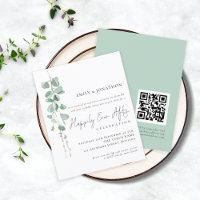 Budget Eucalyptus QR Mariage Joyeusement Jamais Ap