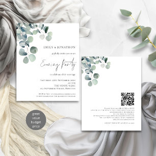 Budget Eucalyptus QR Mariage Soirée Invitation