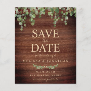 Budget Eucalyptus Rustic QR Code Enregistrer la da