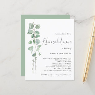 Budget Eucalyptus Script de répétition Invitation
