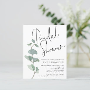 Budget Eucalyptus Script nuptiale de douche Invita