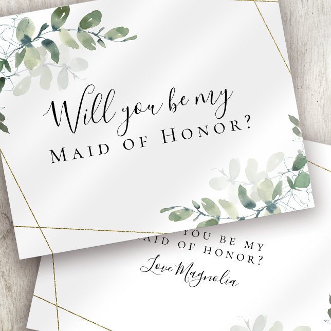 BUDGET Eucalyptus Serez-vous ma servante d'honneur (Créateur téléchargé)