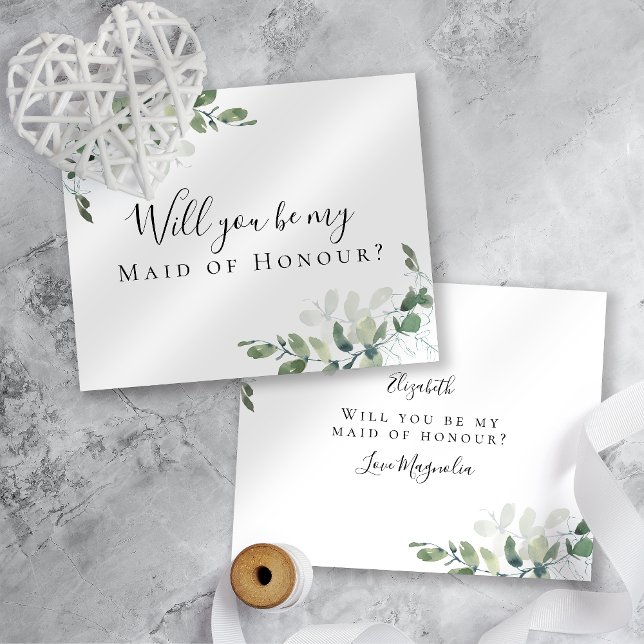 BUDGET Eucalyptus Serez-vous ma servante d'honneur (Créateur téléchargé)