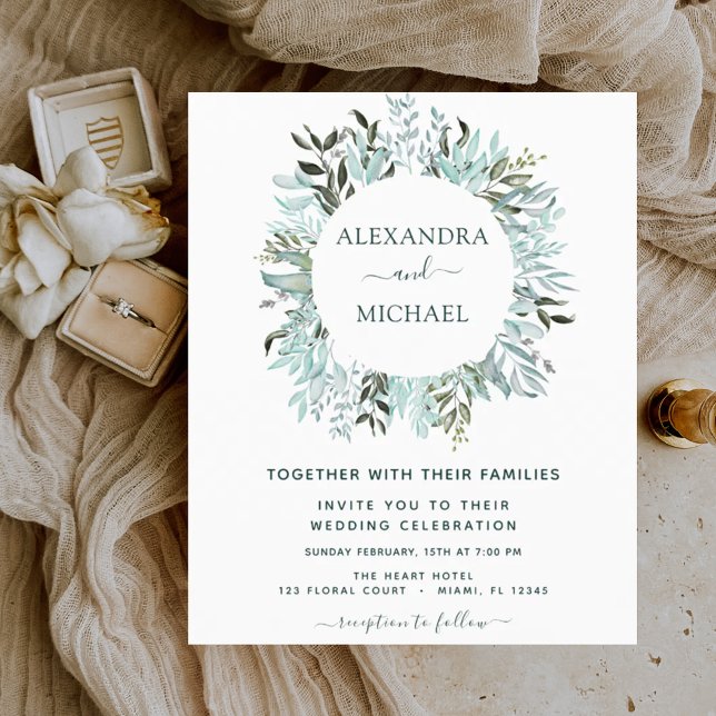 Budget Eucalyptus Verdure Mariage élégant (Créateur téléchargé)