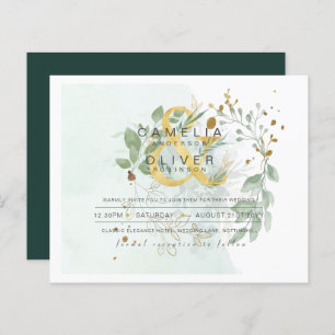 BUDGET Eucalyptus Verdure Or Mariage QR CODE IN
