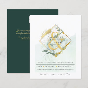 Budget Eucalyptus Vert Mariage QR CODE Invitation