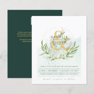 Budget Eucalyptus Vert Mariage QR CODE Invitation