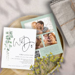 BUDGET Eucalyptus We Do 3 photo QR Wedding Inviter<br><div class="desc">Un rapport qualité-prix BUDGET alternative sur une taille plus petite 4, 5 x 5, 6" semi-brillant poids 110lbs, qui est d'une épaisseur similaire à une carte postale (cependant ne convient pas à l'utilisation comme carte postale.) VEUILLEZ NOTER qu'il y a UN par feuille. BUDGET Eucalyptus Feuilles 3 photo QR Wedding...</div>