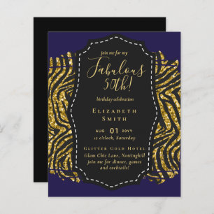 BUDGET Fabuleux 50e anniversaire Glam Chick Invite