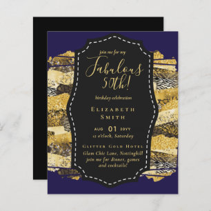 BUDGET Fabuleux 50e anniversaire Glam Chick Invite