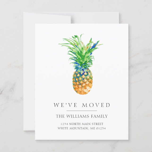 Budget Faire-part de déplacement de l'ananas tropi (Devant)