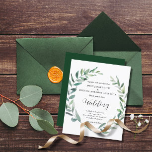 Budget Faire-part de mariage moderne Feuilles d'ol