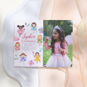 Budget Fairy Floral Girl Photo fête d'anniversaire