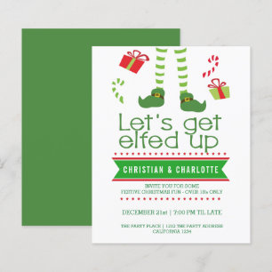 BUDGET Faisons-nous Elfed Up Invitation pour la fê