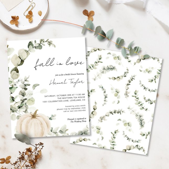 Budget Fall In Love Citrouille Invitation Fête des (Créateur téléchargé)