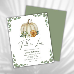 Budget Fall in Love Citrouille Invitation Fête des